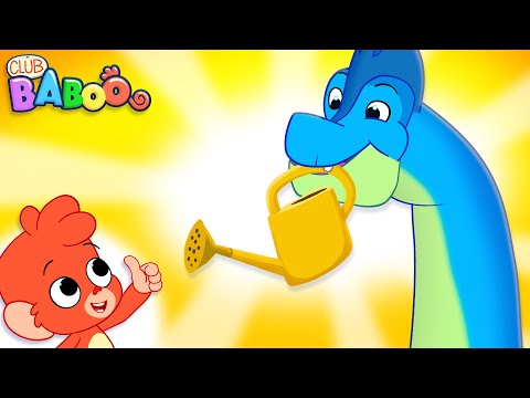 BRACHIOSAURUS in my garden | Learn Dino Facts for Kids with Club Baboo  | 30 MINS compilation | Trex thumbnail