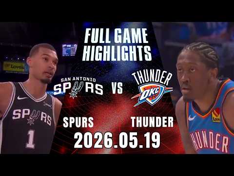【2025-26 NBA】05/19 Game 1 #聖安東尼奧馬刺 vs #奧克拉荷馬雷霆 全場賽事精華｜FULL GAME HIGHLIGHTS｜NBA 季後賽場場直播 thumbnail