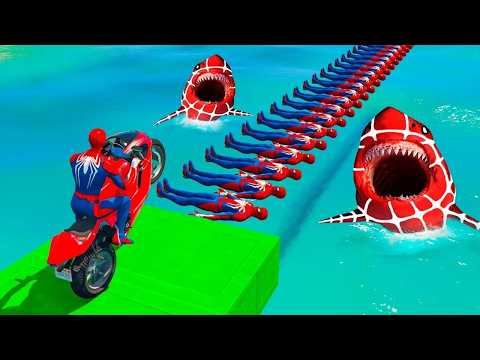 الرجل العنكبوت انقاذ باتمان Spider-Man Rescue batman vs iron man vs venom funny Game GTA 5 superhero thumbnail