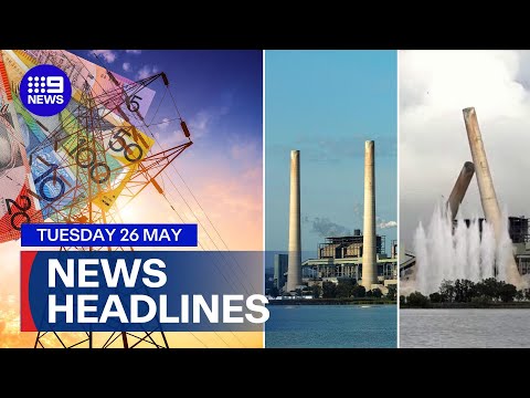 Power prices coming down; Liddell Power Station stacks demolished | 9 News Australia thumbnail