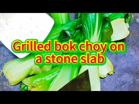 An outdoor vegetarian feast featuring roasted baby bok choy! thumbnail