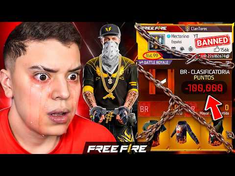 ¡BANEARON MI CUENTA NIVEL 99 CON 100.000 PUNTOS EN FREE FIRE! *ADIÓS* thumbnail