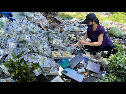 Wow Day! Alot of dollar & Phone in rubbish thumbnail