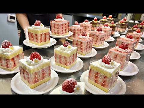 자르는 순간 비명터지는 역대급 케이크? 오픈런 해도 먹기 힘든 '딸기 숲 케이크' | Viral Korean Strawberry Forest Cake thumbnail