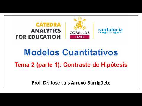 Modelos Cuantitativos: Tema 2 (Parte 1): Contraste de Hipótesis thumbnail