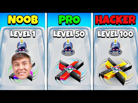 NOOB vs PRO vs HACKER Beyblade! - Spinning Rubber Master thumbnail