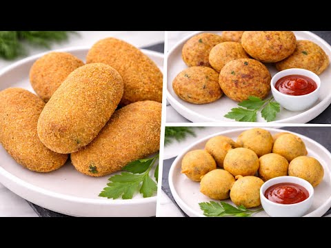 আলু ও চিকেন দিয়ে ৩টি মজাদার ইফতার রেসিপি একসাথে | Chicken Potato snacks, chop, cutlet, kabab recipe thumbnail