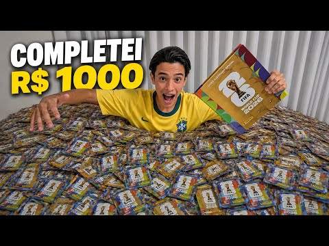 GASTEI R$1.000,00 E COMPLETEI O ÁLBUM DA COPA  thumbnail