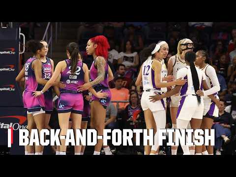 Close ending between Los Angeles Sparks and Washington Mystics 🍿 | WNBA on ESPN thumbnail