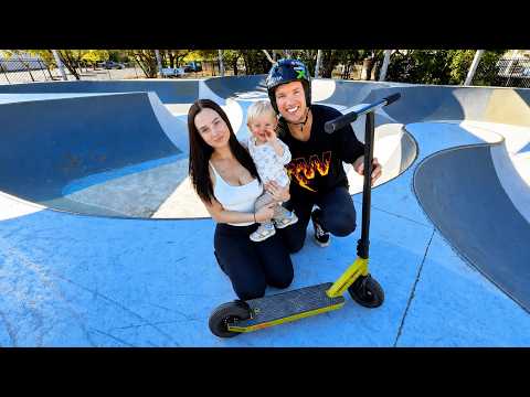 Dirt Scooter Trick Challenge at Skatepark! thumbnail