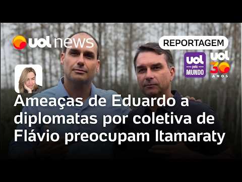 Ameaças de Eduardo Bolsonaro por coletiva de Flávio preocupam Itamaraty | Janaína Figueiredo thumbnail