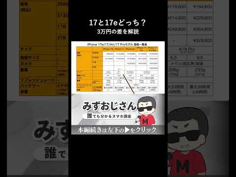 iPhone 17と17eの3万円の価格差はどう考えるべきか thumbnail