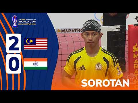 Sorotan: Malaysia 2 - 0 India | Berkumpulan | Perlawanan 3 | TM ISTAF Sepaktakraw World Cup 2026 thumbnail