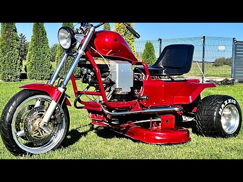 Making Racing Lawn Chopper Trike From a Lawn Tractor-Still Cuts Grass thumbnail