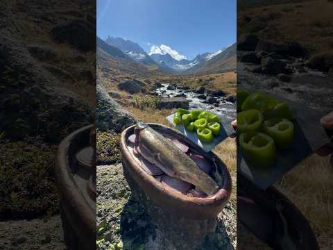 Kiremitte Kırmızı Benekli Alabalık Pişirme 🐟 - cooking red-spotted trout on a tile thumbnail