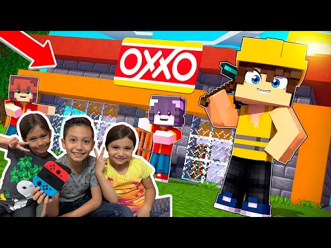 LOS GUZMANCITOS CONSTRUYEN UN OXXO | Minecraft thumbnail