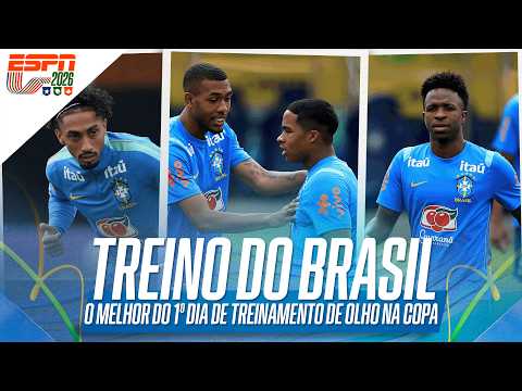 TREINO DA SELEÇÃO BRASILEIRA DE OLHO NA COPA DO MUNDO: O MELHOR DO 1º DIA DE TREINAMENTO NOS EUA thumbnail