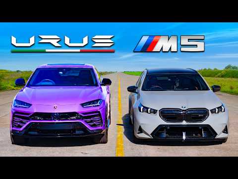 Are Lamborghinis ACTUALLY FAST? Urus v BMW M5 DRAG RACE thumbnail