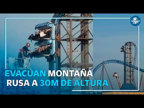 ¡Terror a 30 metros de altura! Estudiantes quedan atrapados en montaña rusa thumbnail