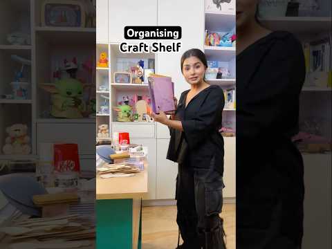 Organising Craft Shelf ? #crafteraditi #organising #ASMR  #craftroom #diy #satisfying @CrafterAditi thumbnail