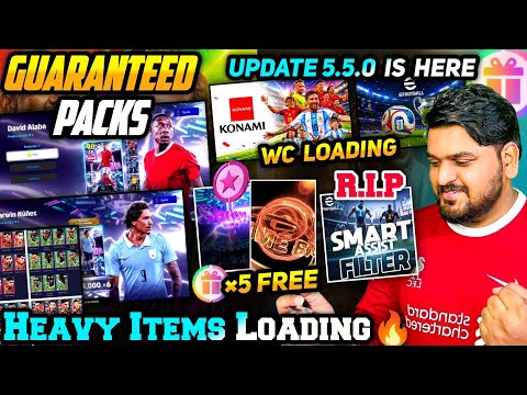 World Cup Guaranteed Packs😱 5×Free Spin In New E-Football 5.5.0 UPDATE🔥| RIP Smart Assist  thumbnail