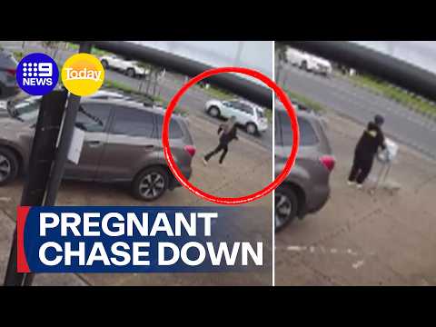 Nine-month pregnant business owner chases down plant thief | 9 News Australia thumbnail