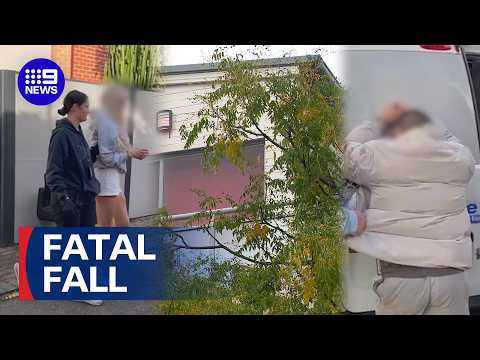 Murder charges and three arrested after fatal balcony fall | 9 News Australia thumbnail