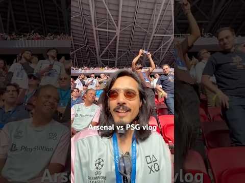 Arsenal vs PSG mini vlog- highly produced thumbnail