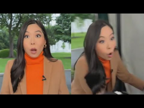 Terrifying vision shows reporter reacting to White House shooting thumbnail