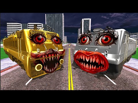 Silver Train vs Gold Train in Indian Bikes Driving 3d thumbnail