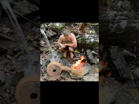 Primitive Technology: Water powered forge blower (Short Video) thumbnail