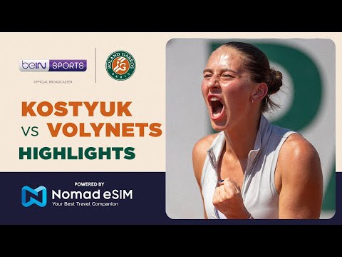Marta Kostyuk vs Katie Volynets | Roland-Garros 2026 | Match Highlights thumbnail