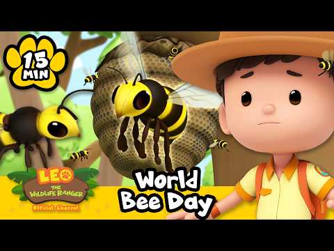 🐝 WORLD BEE DAY! 🐝 Bees Help Us Make Honey! | Leo the Wildlife Ranger | Learning Animal Cartoons thumbnail