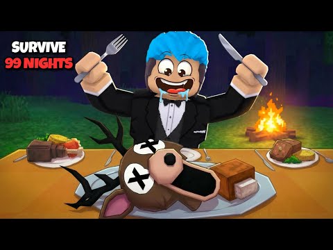KUMAIN KAMI NG DEER SA FOREST | Roblox | SURVIVE 99 NIGHTS in the FOREST thumbnail