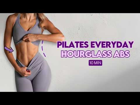 10 Min Daily Abs Workout with Lilly Sabri | Hourglass Abs Pilates thumbnail