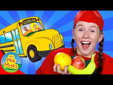 Wheels on the Bus with Yummy Fruits | Healthy Eating Nursery Rhymes & Pretend Play thumbnail