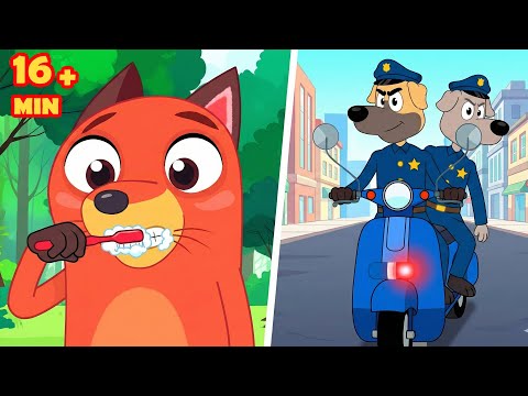 ثعلوب اسناني صفراء + وي وي شرطة الأطفال 🚓 أغاني دق الباب thumbnail