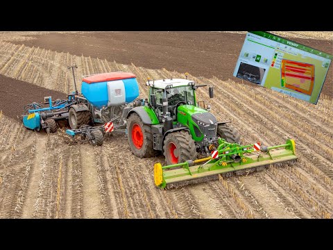 Mulching, Spading and Seeding Wheat at Variable rate | Fendt 942 ONE w/ 6m Imants 38FSX | vd Borne thumbnail
