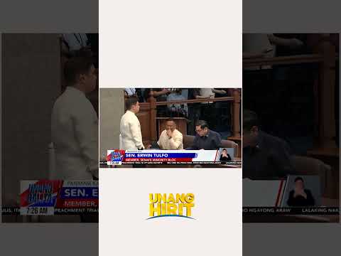 Ayon kay Sen. Erwin Tulfo, dapat ipinaalam umano ng majority bloc sa mino... | Unang Hirit thumbnail