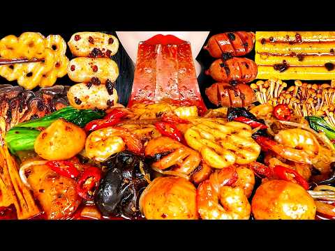 ASMR SPICY MALA XIANGGUO 직접 만든 맵고 얼얼한 마라샹궈 먹방 분모자, 치즈떡, 팽이버섯, 새우, 다양한 재료 듬뿍 EATING SOUNDS MUKBANG 먹방 thumbnail