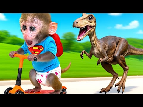 Monkey Baby Bon Bon with the duckling go to the bathroom and discover a strange toilet thumbnail