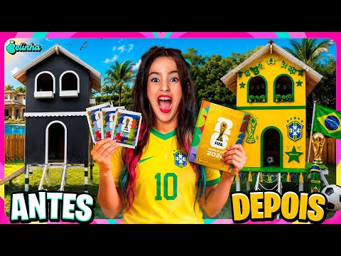 TRANSFORMAMOS NOSSA CASINHA DA ÁRVORE NA CASINHA DA COPA DO MUNDO (BRASIL) thumbnail