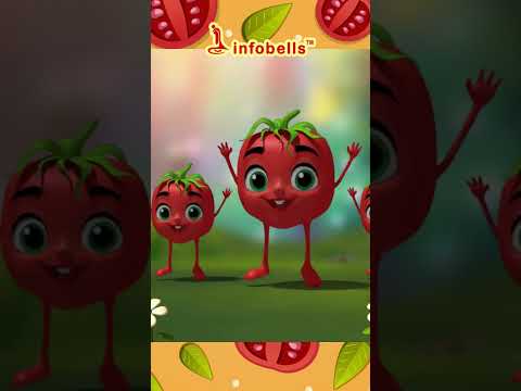आहा टमाटर - Aaha Tamatar Bade Mazedar | Hindi Rhymes & Cartoons | Infobells #hindirhymes #tamatar thumbnail