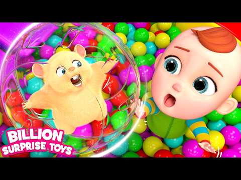 Indoor Playground with Wheels on the Bus Baby Hamster! Cartoons, and Family PlayToys! thumbnail
