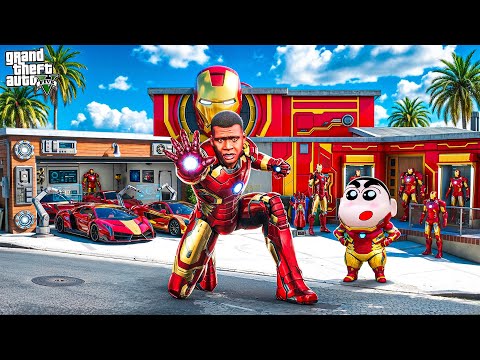 Franklin & Shinchan Building The Most Expensive New Iron Man Base In GTA 5 thumbnail