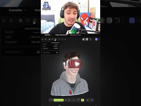 YouTube LOGOMU 3D MODEL'e ÇEVİRDİM⁉️🤯 (Meshy.ai) #işbirliği thumbnail