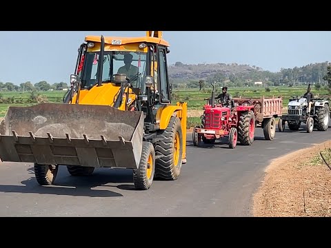 JCB 3dx Xpert loading Field Mud | Eicher 485 Tractor | Mahindra 275 Di with Trolley | Pramods Life thumbnail