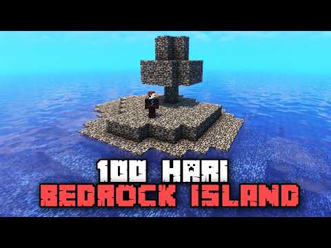 100 Hari Minecraft PULAU BEDROCK Hardcore thumbnail