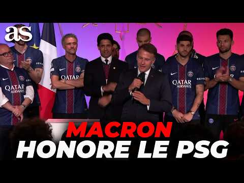 MACRON s'adresse au PSG en tant que CHAMPIONS d'Europe — Ses mots étaient à la hauteur du moment thumbnail