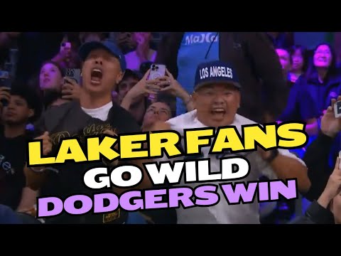 Lakers Fans Go Wild as LA Dodgers Win Game 1 thumbnail
